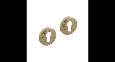 Intersteel cilinderrozetten met ril - PVD messing