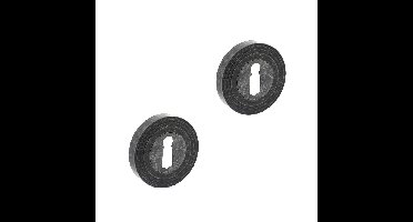 Intersteel sleutelrozetten met rillen - oud grijs