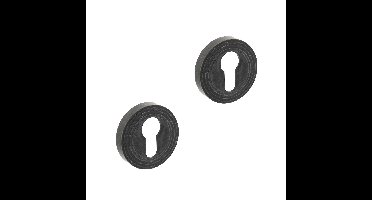 Intersteel cilinderrozetten met ril - oud grijs