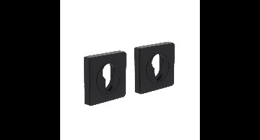 Intersteel cilinderrozetten vierkant 55x55x10mm - mat zwart