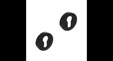 Intersteel cilinderrozetten verdekt 52x10mm - mat zwart