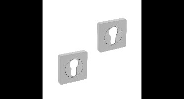 Intersteel cilinderrozetten vierkant 55x55x10mm - wit