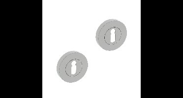 Intersteel sleutelrozetten verdekt 52x10mm - wit