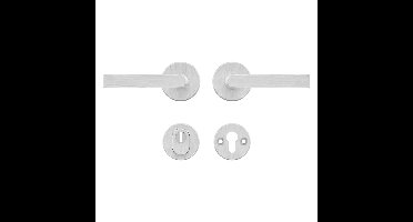 AXA AXA set veiligheidsbeslag achterdeur kruk/kruk met kerntrekbeveiliging SKG3 - aluminium