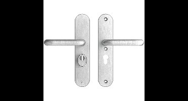 AXA AXA Oval Plus veiligheidsbeslag achterdeur U kruk/kruk PC55 met kerntrekbeveiliging SKG3 - aluminium