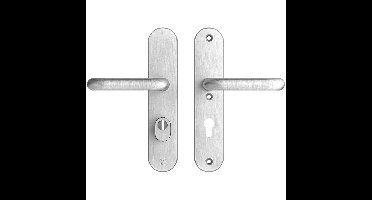 AXA AXA Oval Plus veiligheidsbeslag achterdeur U kruk/kruk PC72 met kerntrekbeveiliging SKG3 - aluminium