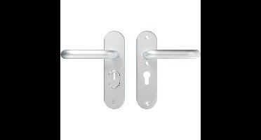 AXA AXA Oval Plus veiligheidsbeslag achterdeur kortschild U kruk/kruk PC55 met kerntrekbeveiliging SKG3 - aluminium