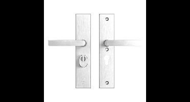 AXA AXA Edge Plus veiligheidsbeslag achterdeur rechthoekig schild Blok kruk/kruk PC55 met kerntrekbeveiliging SKG3 - aluminium