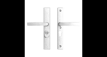 AXA AXA Edge Plus veiligheidsbeslag achterdeur rechth. smalschild Blok kruk/kruk PC55 met kerntrekbeveiliging SKG3 - aluminium