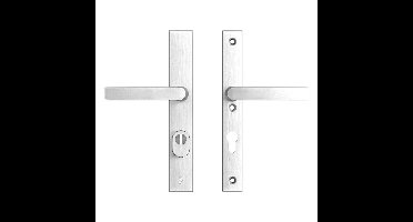 AXA AXA Edge Plus veiligheidsbeslag achterdeur rechth. smalschild Blok kruk/kruk PC72 met kerntrekbeveiliging SKG3 - aluminium