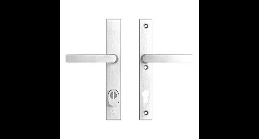 AXA AXA Edge Plus veiligheidsbeslag achterdeur rechth. smalschild Blok kruk/kruk PC92 met kerntrekbeveiliging SKG3 - aluminium