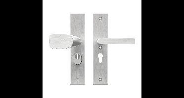 AXA AXA Edge Plus veiligheidsbeslag voordeur rechthoekig Wing knop/Blok-kruk PC55 met kerntrekbeveiliging SKG3 - aluminium