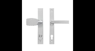 AXA AXA Edge Plus veiligheidsbeslag voordeur rechth. smalschild Wing knop/Blok-kruk PC92 kerntrekbeveiliging SKG3 - aluminium