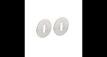 Intersteel rozetten met sleutelgat zelfklevend plat 55x2mm - RVS