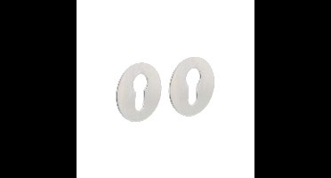 Intersteel rozetten met profielcilindergat zelfklevend plat 55x2mm - RVS