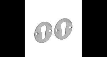 Intersteel rozetten met profielcilindergat plat 50x2mm - RVS