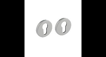 Intersteel rozetten met profielcilindergat ø50x7mm - aluminium