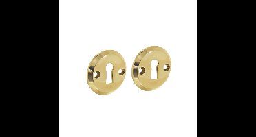 Intersteel rozetten met sleutelgat schroefgat 50x5mm - messing gelakt