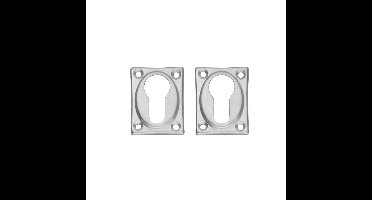 Intersteel rozetten vierkant met profielcilindergat - chroom mat