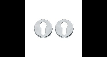 Intersteel rozetten met profielcilindergat verdekt 49x7mm - chroom mat