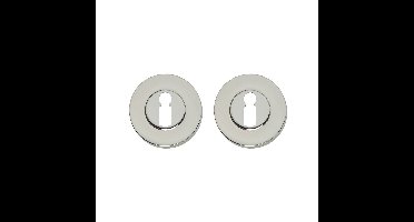 Intersteel rozetten met sleutelgat verdekt 50x8mm - nikkel glans