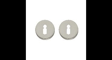 Intersteel rozetten met sleutelgat verdekt 49x7mm - nikkel mat