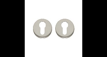 Intersteel rozetten met profielcilindergat verdekt 49x7mm - nikkel mat