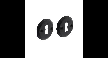 Intersteel rozetten met sleutelgat schroefgat 50x5mm - mat zwart