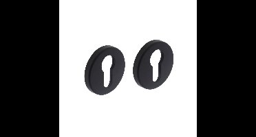 Intersteel rozetten met profielcilindergat verdekt 49x7mm - mat zwart