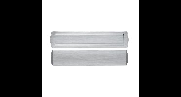 AXA AXA Curve Plus briefplaat met tochtklep en schacht deurdikte tot 72mm. - aluminium geslepen