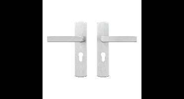 AXA AXA Curve klik deurkruk Blok op schild profielcilindergat 55mm - aluminium