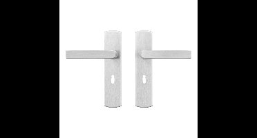 AXA AXA Curve klik deurkruk Blok op schild sleutelgat 56mm - aluminium