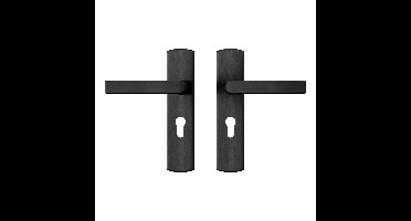 AXA AXA Curve klik deurkruk Blok op schild profielcilindergat 55mm - aluminium/zwart