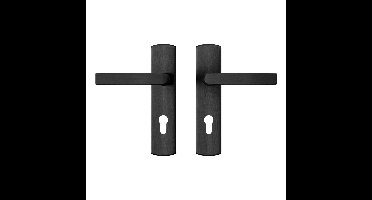 AXA AXA Curve klik deurkruk Blok op schild profielcilindergat 72mm - aluminium/zwart