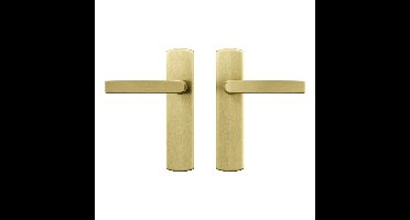 AXA AXA Curve klik deurkruk Blok op blind schild - aluminium/goud