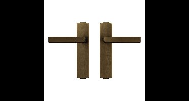 AXA AXA Curve klik deurkruk Blok op blind schild - aluminium/brons