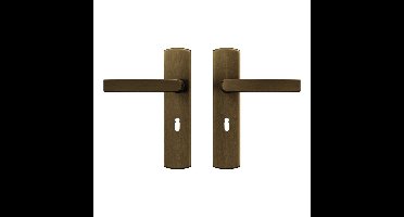 AXA AXA Curve klik deurkruk Blok op schild sleutelgat 56mm - aluminium/brons