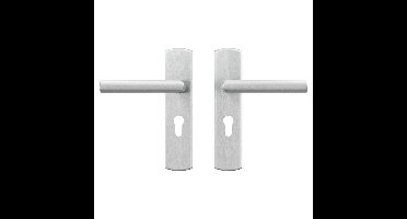 AXA AXA Curve klik deurkruk Milan op schild profielcilindergat 55mm - aluminium