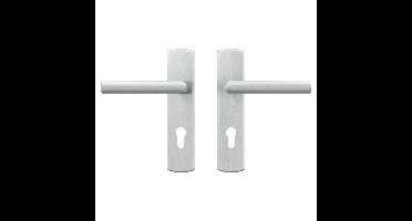 AXA AXA Curve klik deurkruk Milan op schild profielcilindergat 72mm - aluminium