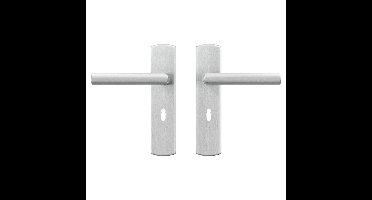 AXA AXA Curve klik deurkruk Milan op schild sleutelgat 56mm - aluminium