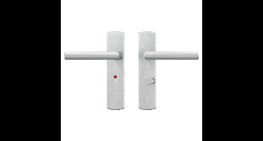 AXA AXA Curve klik deurkruk Milan op schild WC-/badkamersluiting 63/8 mm - aluminium