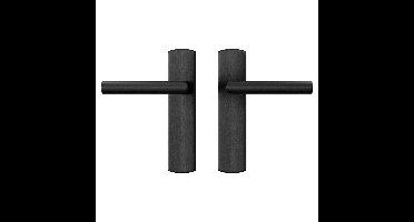 AXA AXA Curve klik deurkruk Milan op blind schild - aluminium/zwart