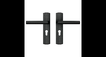 AXA AXA Curve klik deurkruk Milan op schild profielcilindergat 55mm - aluminium/zwart