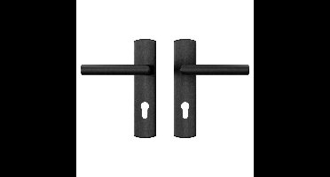 AXA AXA Curve klik deurkruk Milan op schild profielcilindergat 72mm - aluminium/zwart