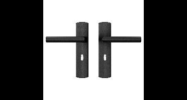 AXA AXA Curve klik deurkruk Milan op schild sleutelgat 56mm - aluminium/zwart