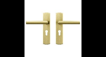 AXA AXA Curve klik deurkruk Milan op schild profielcilindergat 55mm - aluminium/goud