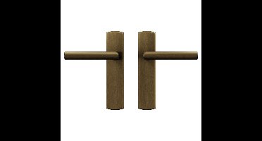 AXA AXA Curve klik deurkruk Milan op blind schild - aluminium/brons