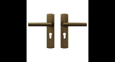 AXA AXA Curve klik deurkruk Milan op schild profielcilindergat 55mm - aluminium/brons