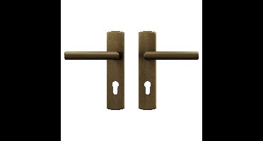 AXA AXA Curve klik deurkruk Milan op schild profielcilindergat 72mm - aluminium/brons