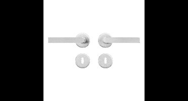 AXA AXA Curve klik deurkruk Blok op rozet met sleutelrozetten - aluminium